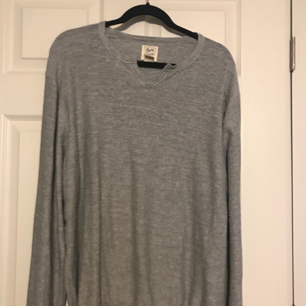 Men’s grey light lucky brand sweater XXL